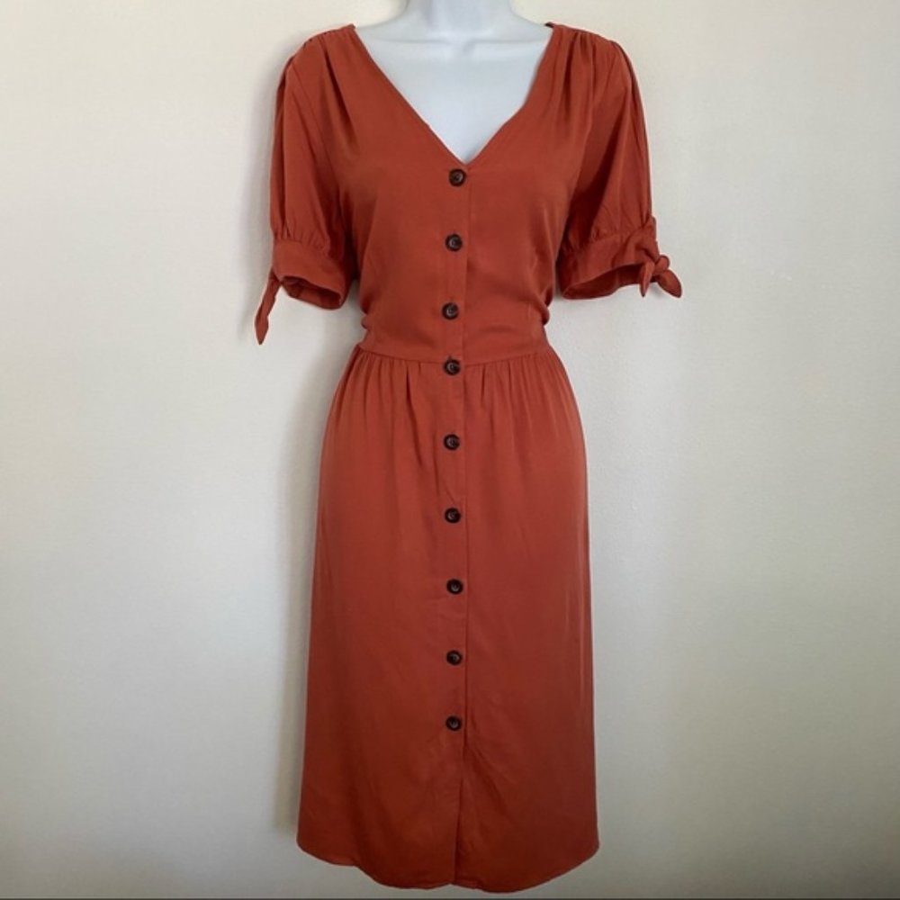 Button Up Short Sleeve Dress